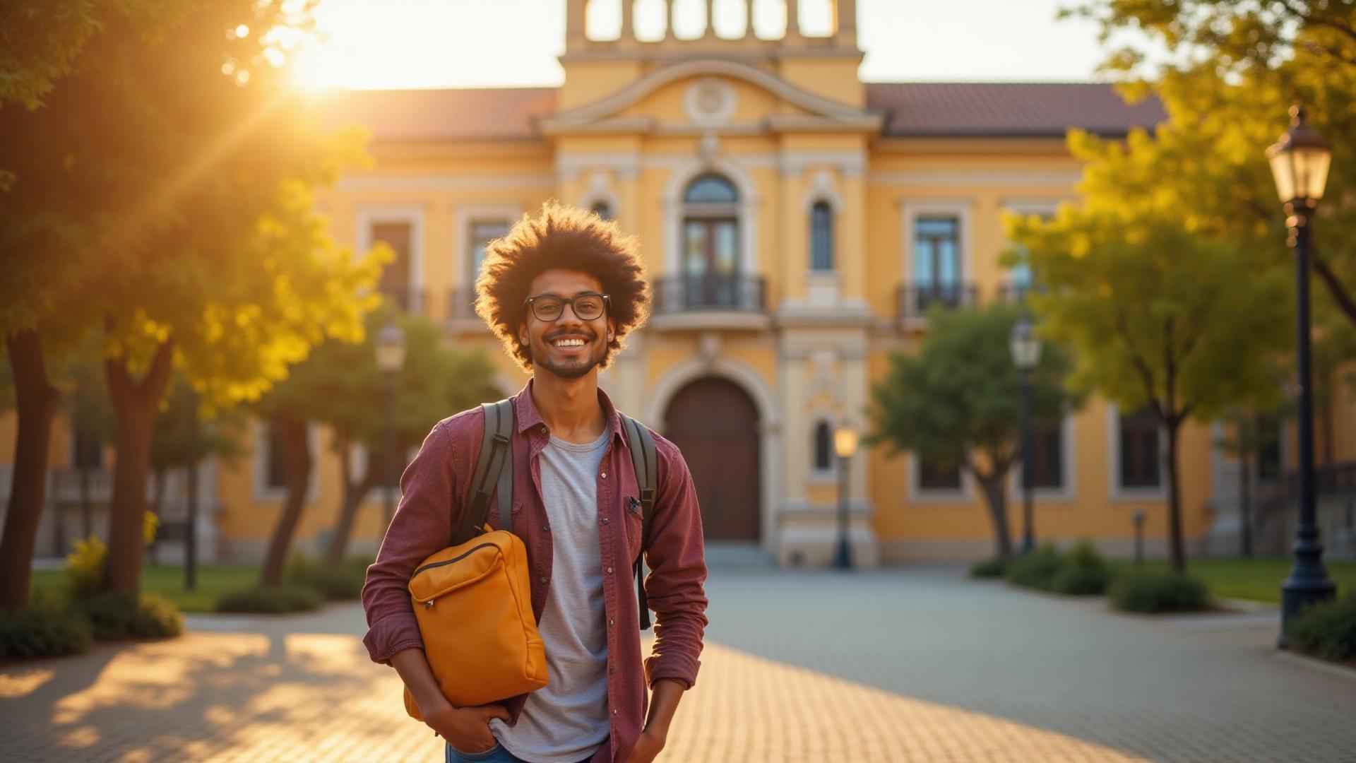Estudiante evaluando opciones para estudiar en Espana